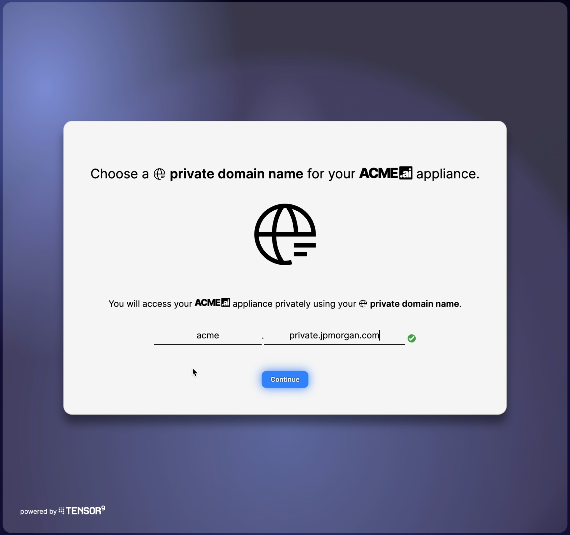 Domain configuration