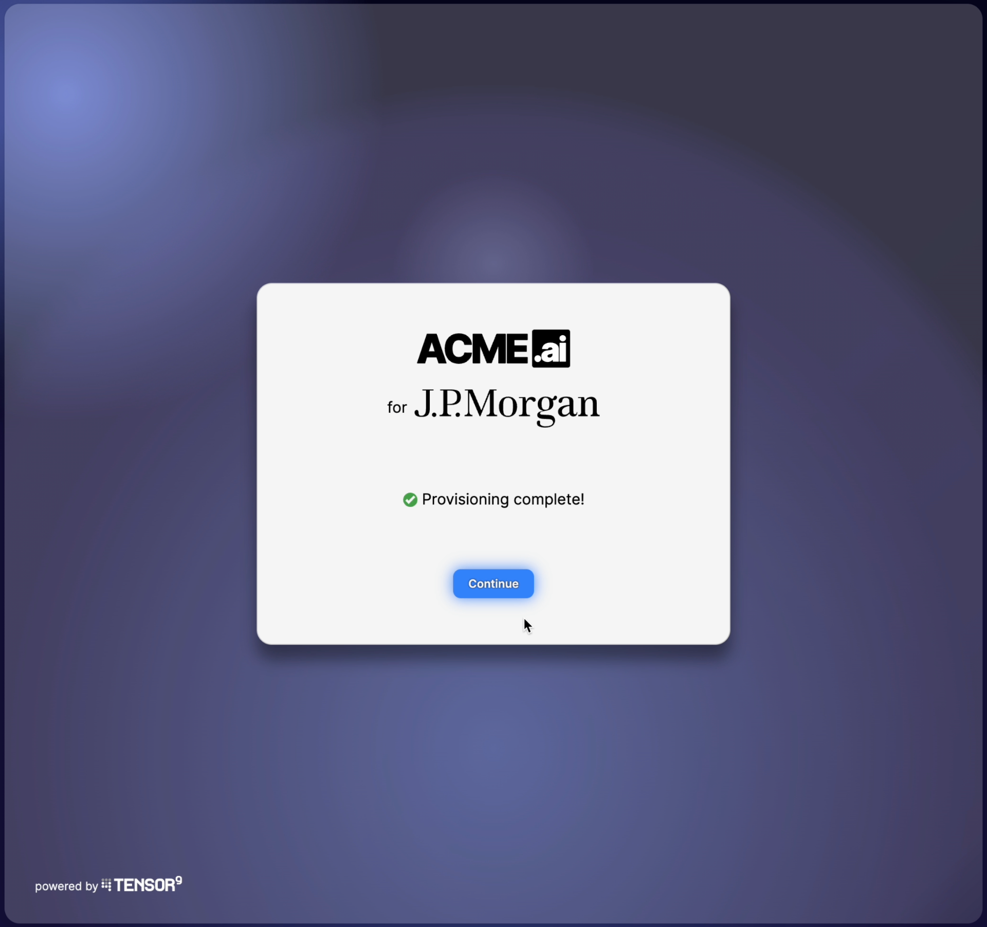 Automated provisioning